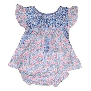 Six Honeybees Embroidered Bloomer Set - Mulberry Puebla